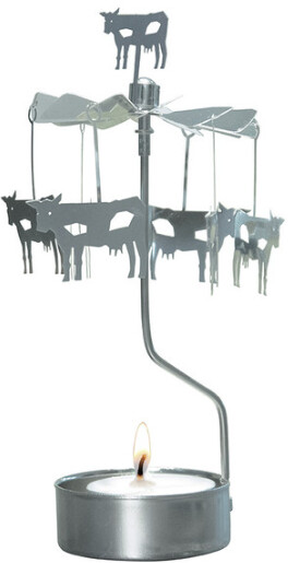 Rotary Candle Holder Cow