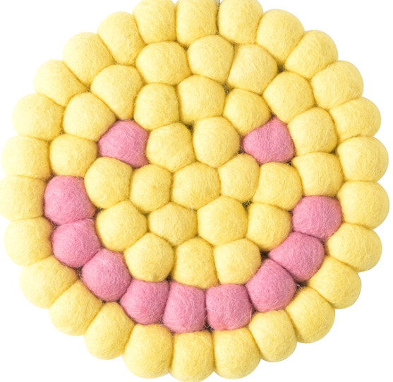 Aveva Trivet Wool Smiley Lemon
