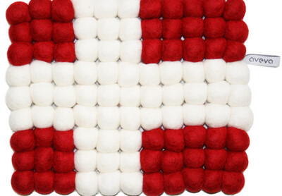 Aveva Wool Danish Flag Trivet
