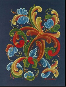 Rosemaling Birthday Card Package