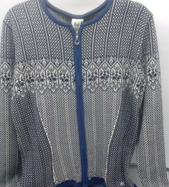 Dale Of Norway Sigrid Blue Zip Sweater XL