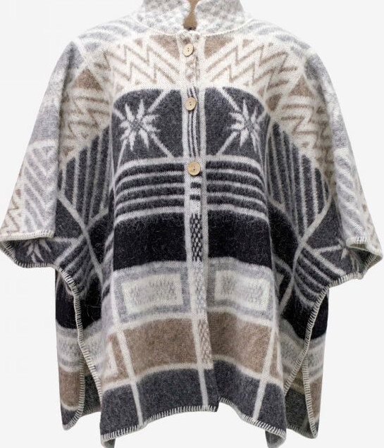Icewear Wool Poncho Light Grey