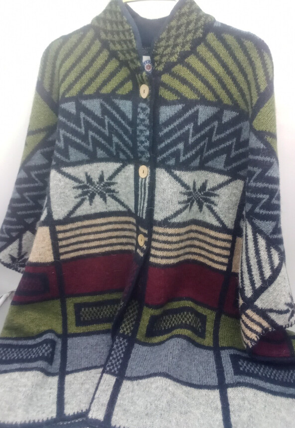 Icewear Wool Blue Poncho