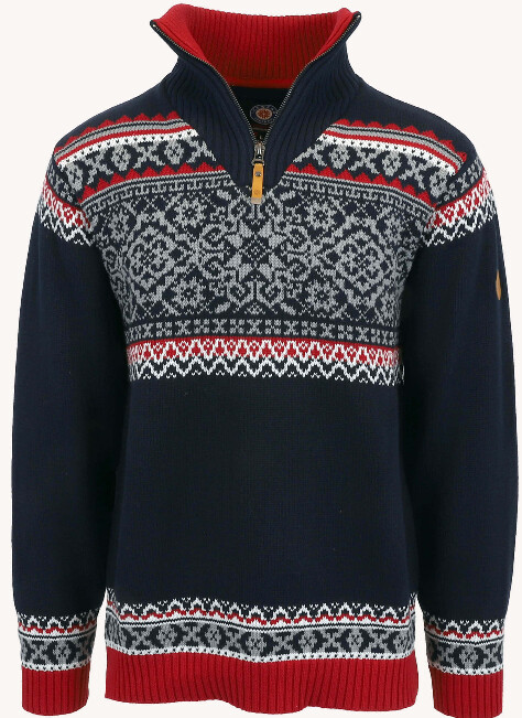 Iceland Oslo Cotton 1/4 Zip Sweater Navy Blue L