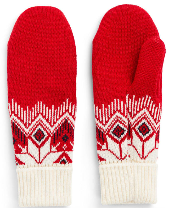 Dale Of Norway Vilja Mitten Raspberry Off White