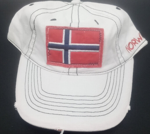 Scandinavian Explorer Ball Cap Hat- White Norway- 71 10&#39;21&quot;