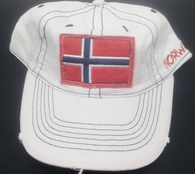 Scandinavian Explorer Ball Cap Hat- White Norway- 71 10'21"