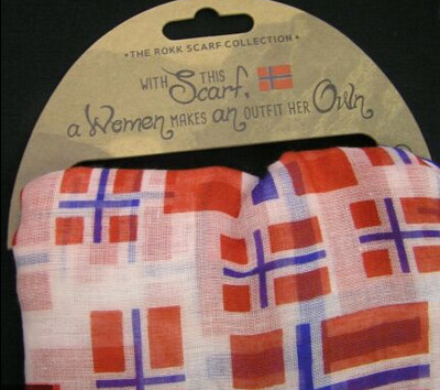 Scarf Norway Flags White