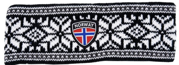 Norway Black W\stars Knit Headband