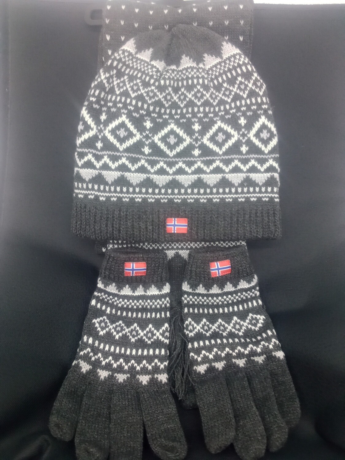 Hat\scarf&amp; Glove Set-gray