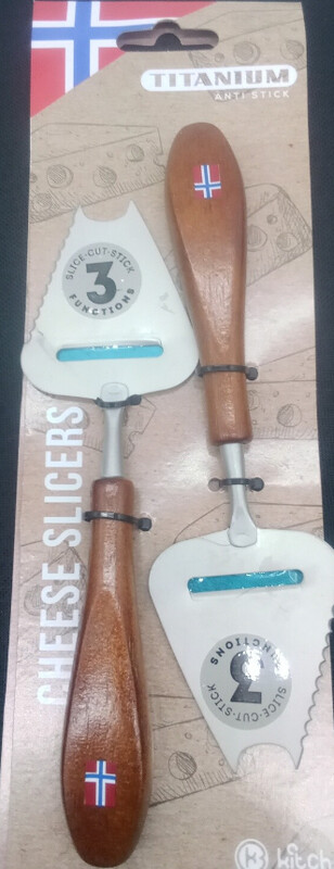 Titanium 2pack Wood Handled Cheese Slicers