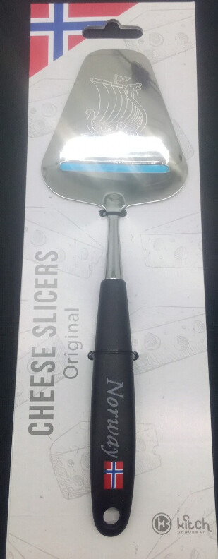 Black Handle Metal Viking Ship cheese Slicer
