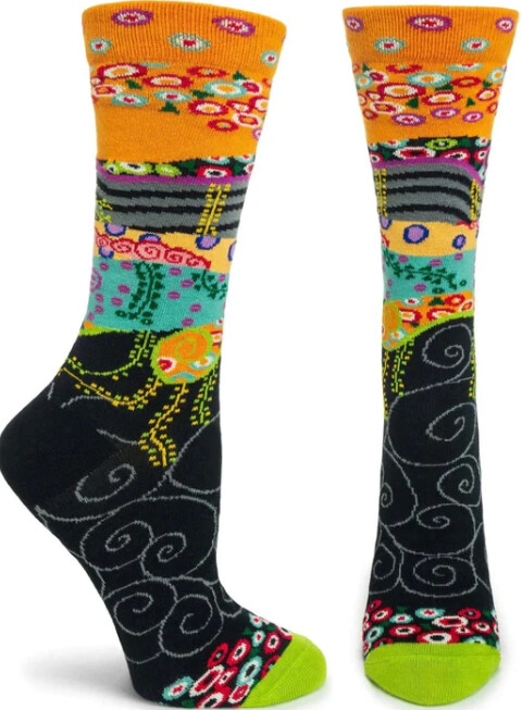 Socks Ozone Circles &amp; Waves Black