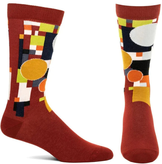 Socks Ozone Mens FLW Coonley Playhouse Red