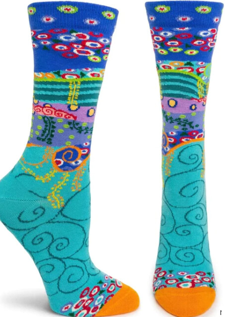 Socks Ozone Circles &amp; Waves Green