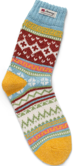 Scandinavian Explorer Socks Norwegian Women Yellow