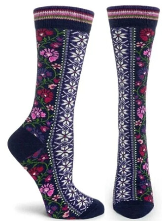 Socks Ozone Floral Ribbon Violet