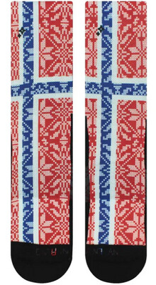Socks Norwegian Flag Snowflake Lg/xl