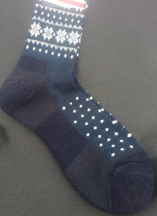 Scandinavian Explorer Socks Snowflake Woman Navy
