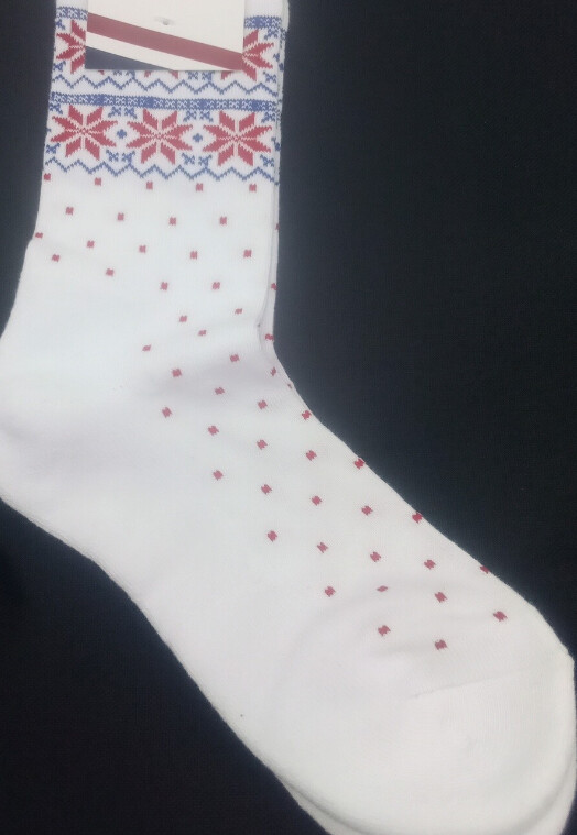 Scandinavian Explorer Sock Snowflake White/red/navy