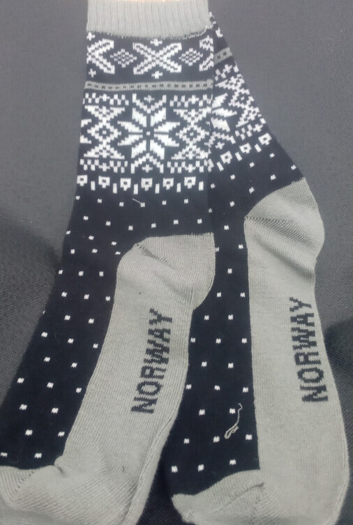 Rock Socks Snowflakes Black 6-10