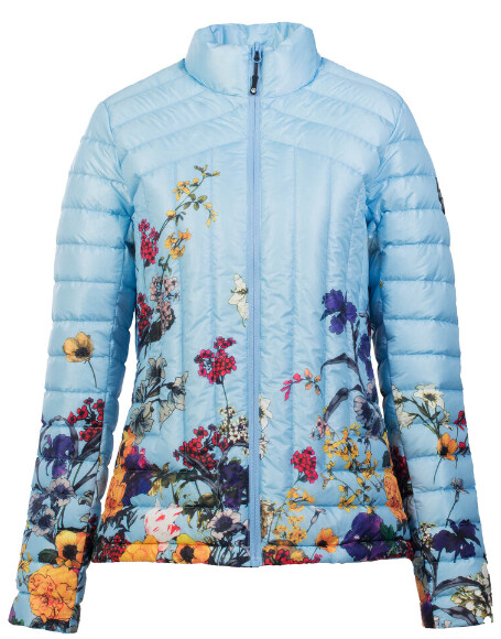 Rokk Floral Down Jacket-Light Blue L