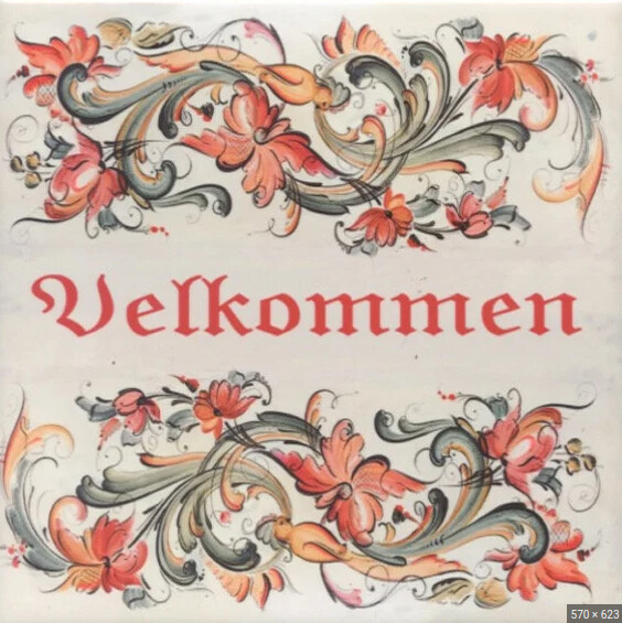 Ceramic Tile Trivet-Lorentzen Velkommen