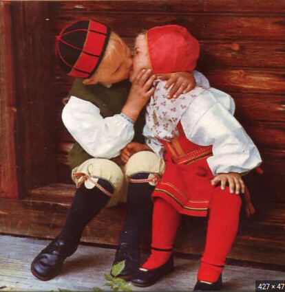 Ceramic Tile Trivet-Kissing Kids