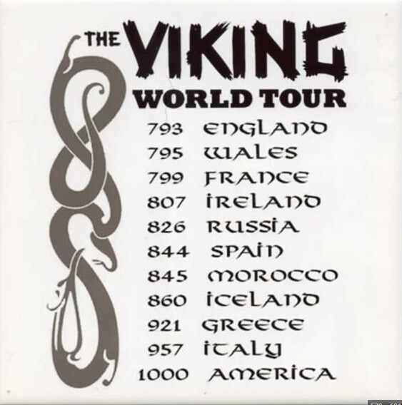 Ceramic Tile Trivet-Viking World Tour