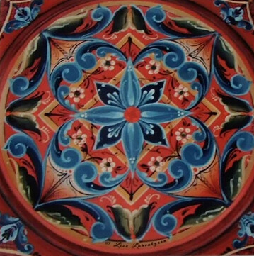 Ceramic Tile Trivet-Lorentzen Red