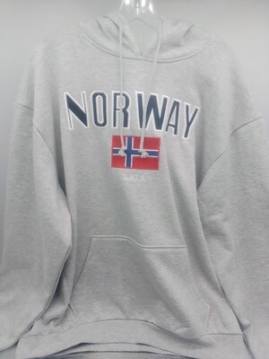 Scandinavian Explorer Hoodie Gray Stitched Norway XXL