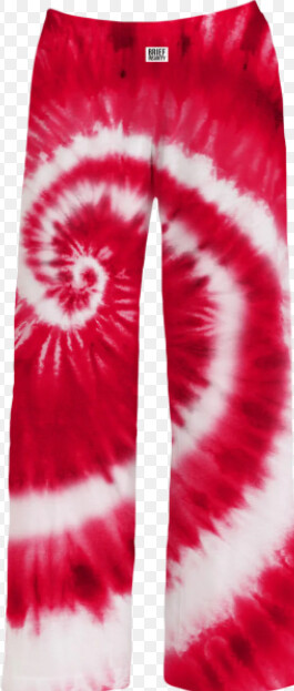 Brief Insanity Red And White Tie Dye Pants S