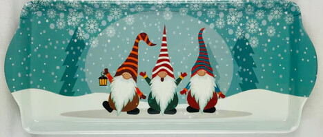Almond Cake Tray-Three Gnomes/Lanterns