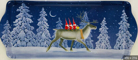 Almond Cake Tray-Eva Reindeer
