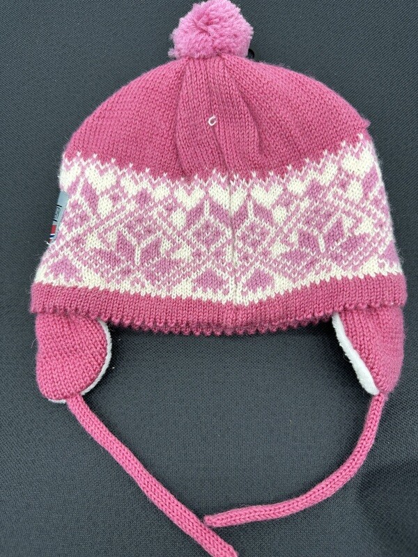 Hat, Child Fleece Lined Cerise Size 1-2 Yrs