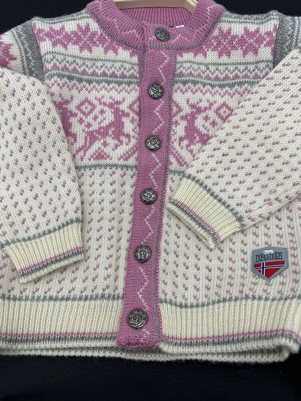 Children Cardigen Pink 552 Size 4