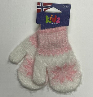 Mittens-Child 2-4 Yr  Pink Snowflake