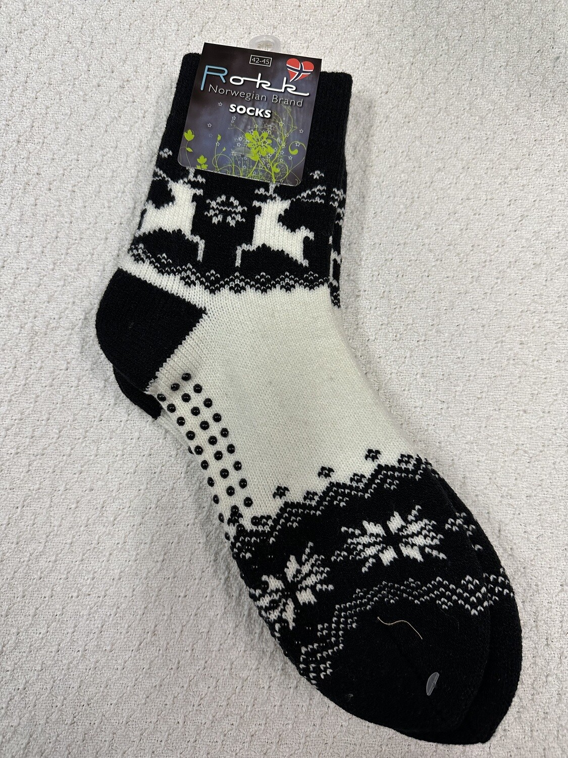 Rag Sock Black White Size 42-45