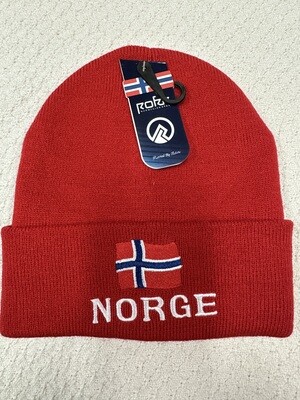 Knit Hat - Norge/flag Red