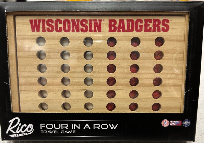 Rico  Badgers 4-In-A-Row Travel Game