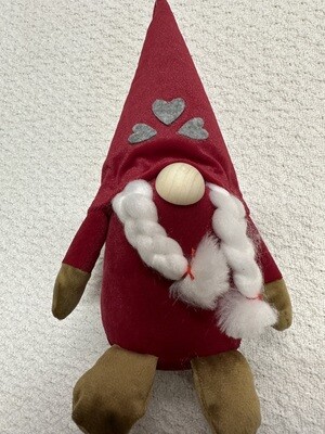 Gnome Velour Girl Red