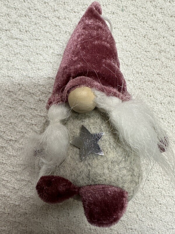 Gnome Old Rose Felt Figurine