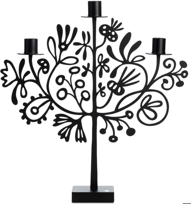 Bengt &amp; Lotta Lace candelabra 3 flame height 37 cm black 