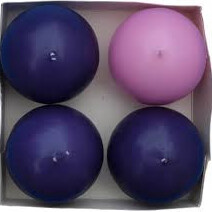 Logum-Advent ball Candles 4 Pack