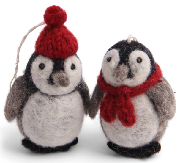 Felt Baby Penguin Ornament Set Of 2