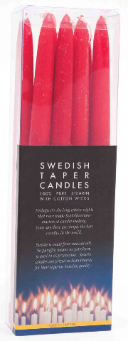 Swedish Taper Candles 8 Red