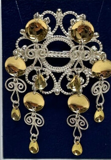 Solje Pin White With Gold Disc