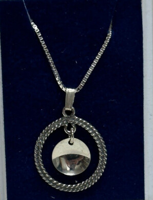 Solje Pendant Oxidized W/silver Discs