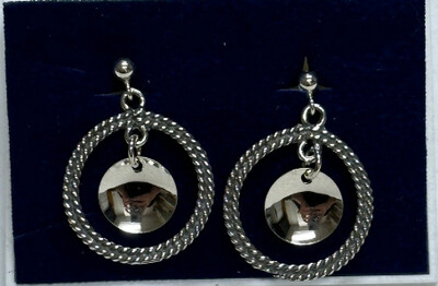 Solje Earrings Oxidized W/silver Discs