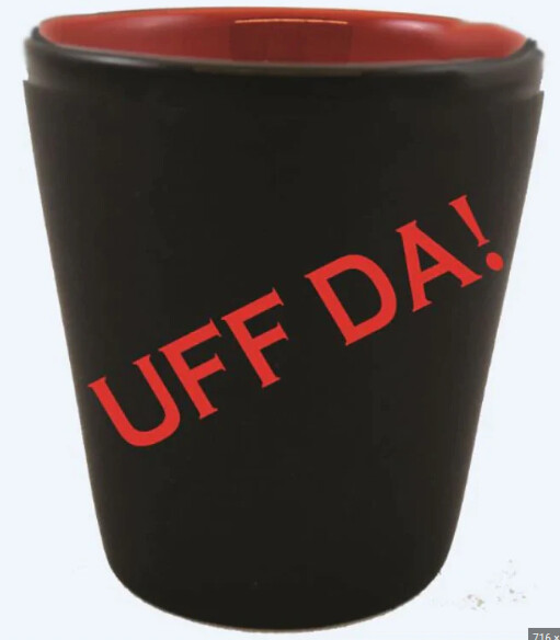 Shot Glass Ceramic Black Uffda